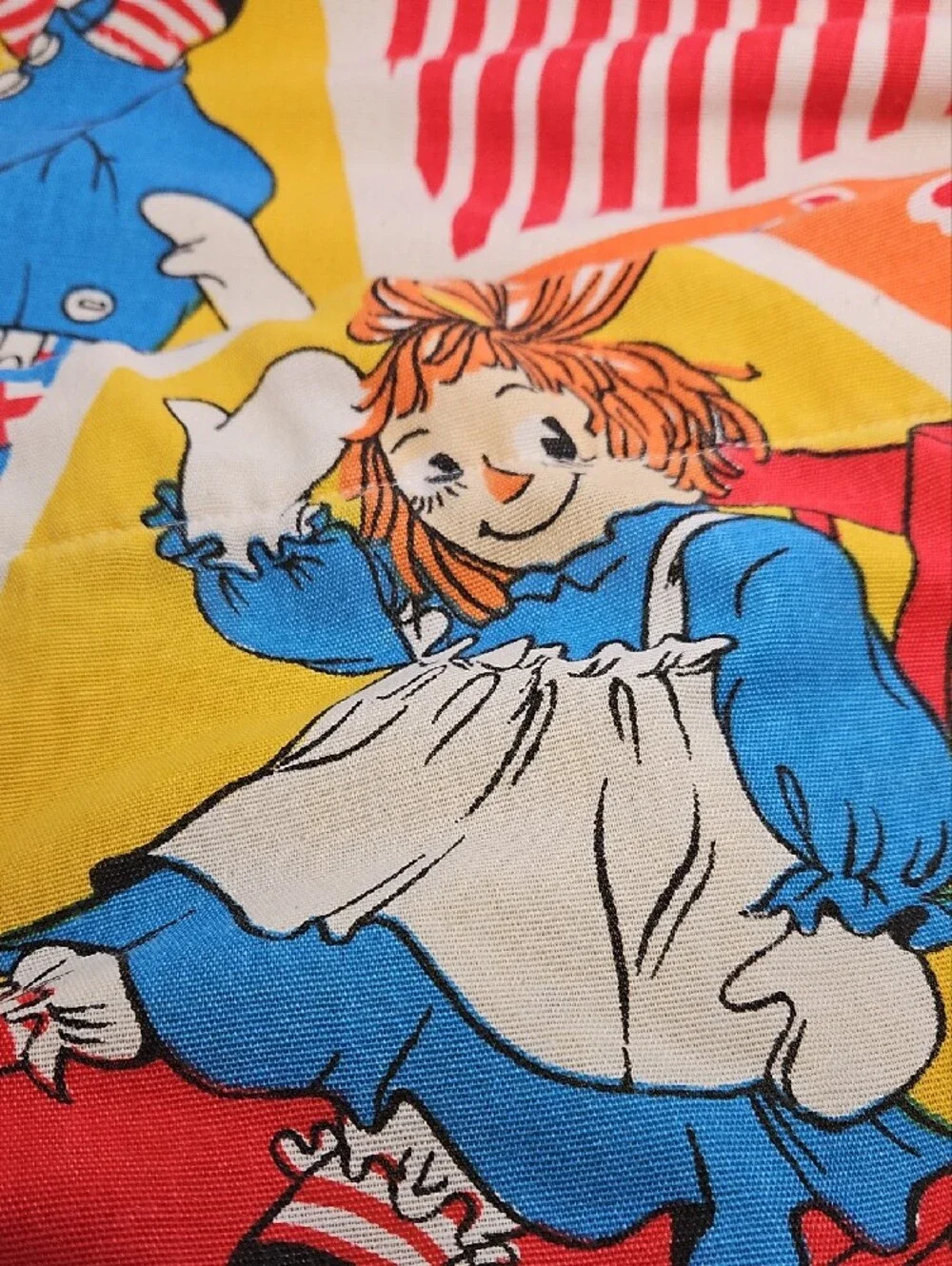 Vintage Raggedy Ann And Andy Handmade Laundry Bag 20